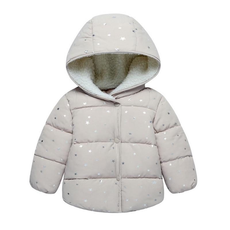 Luxury Modern Designer New Winter Baby Outerwear Hooded Printed Cotton Padded Jacket and Coats For Babies and Girls Kids