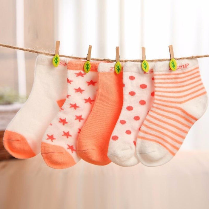 5 Pairs Colorful Mesh Cotton Thin Newborn Baby Socks For Girls And Boys Toddler Soft Socks