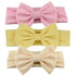 Cotton Elastic Newborn Baby Girls Solid Color Headband Bowknot Hair Band Children Infant Headband Bow for kids