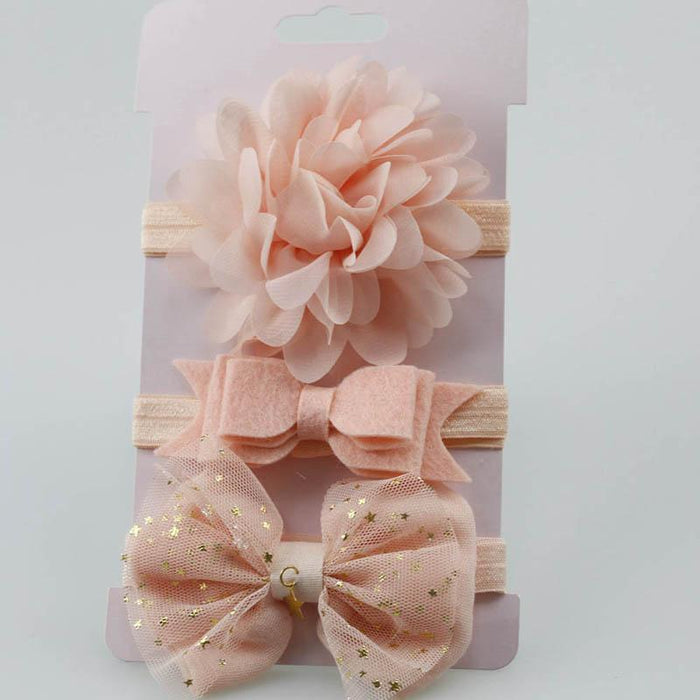 Luxury Modern Baby Headband Crown Flower Bows Hairband Baby Girl Headbands Newborn Hair Accessories Elastic Baby Hair Band