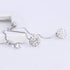 Luxury Elegant Sterling Silver Shiny Crystal Stud Earrings For Women In Fashion Style