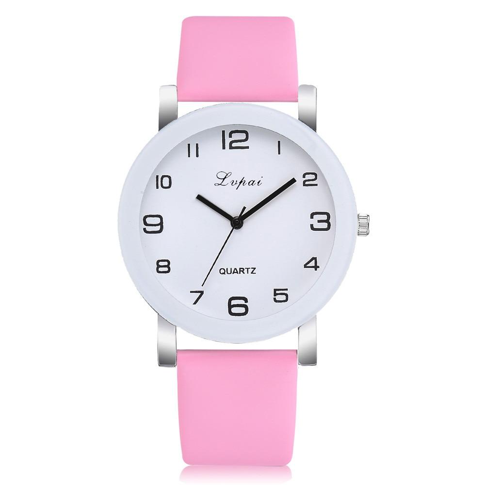 Woman's Watch Fashion Simple White Quartz Wristwatches Sport Leather Band Casual Ladies Watches For Women and Girls