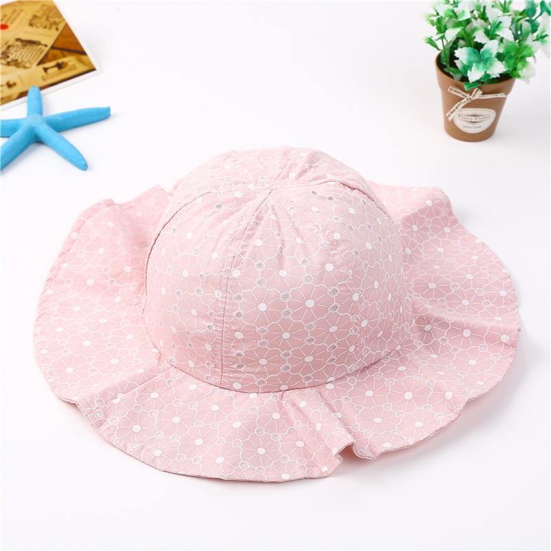 Baby Girl Summer Outdoor Beach Floral  Lovely Lace Princess  Bucket Sun Hat For Girls