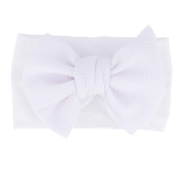 Baby Accessories Infant Baby Girl Cute Bow Headband Newborn Solid Headwear Headdress Nylon Elastic Hair Band Bow For Girls