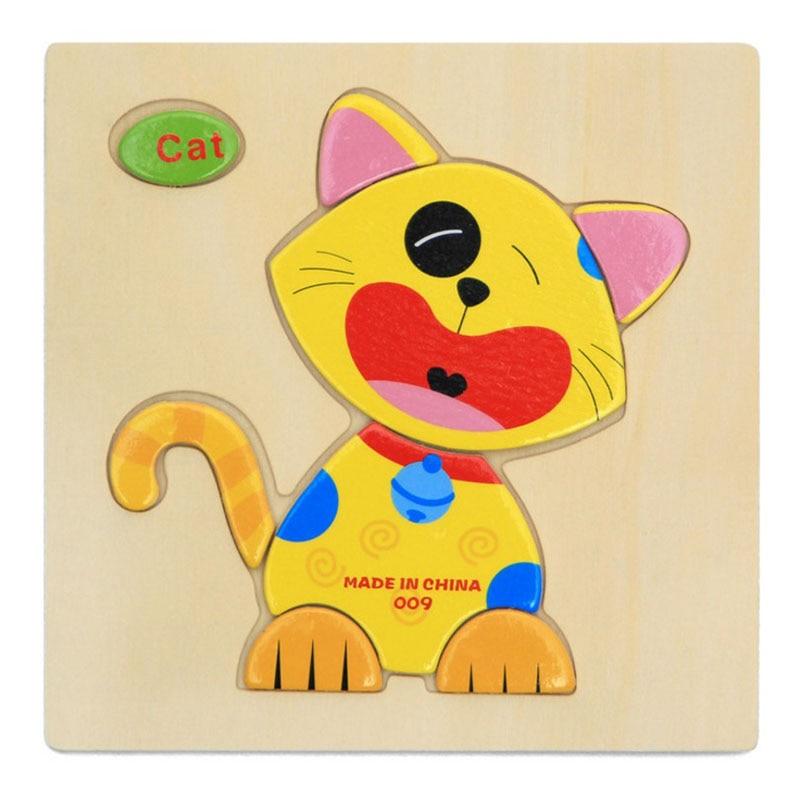 Wooden 3D Stevvex Modern Interesting Baby Learning Puzzles for Children Cartoon Animal Fruit Puzzles Intelligence Kids Children Educational Toy