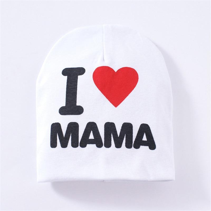 Baby " I Love mama , i love papa"  Cap Children Cap Kids Solid Baby Beanie Hat Fashion Ears Straw In Modern New Design