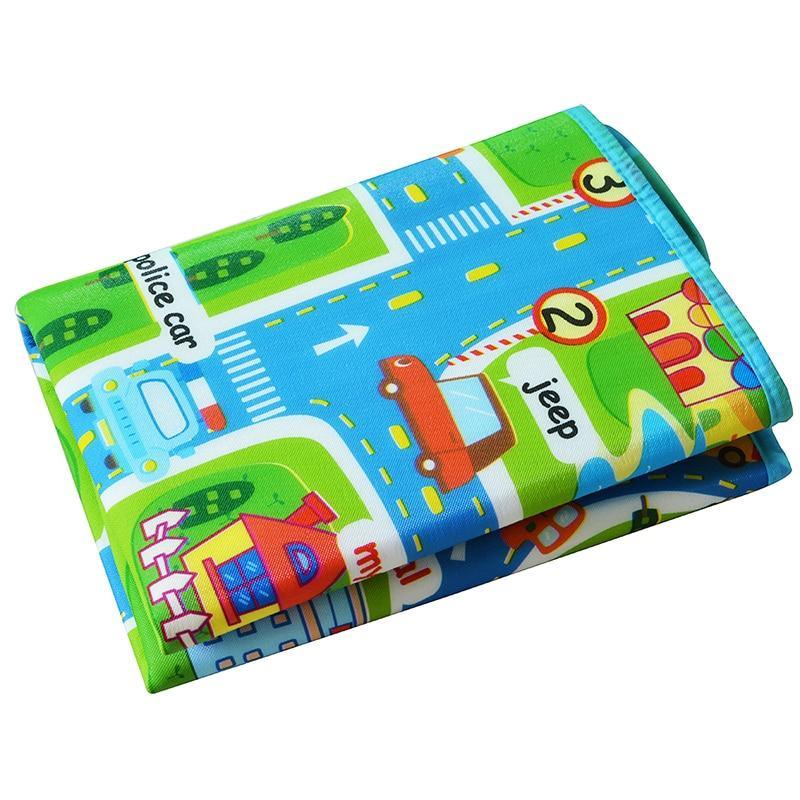 Town City Traffic Baby Crawling Mat Foam Climbing Pad Green Road Children's Play Mat Carpet For Kids and Boys Rooms