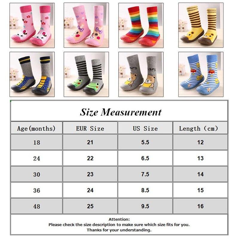 Newborn Baby Boys/Girls Socks With Anti-Slip Soft Rubber Soled Outdoor Foot Socks Animal Carton Floor Booties Socks For Kids