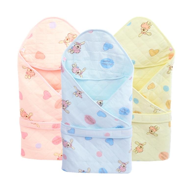 Baby Blanket Infant Cotton Breathable Envelop Swaddle Blankets For Newborn Baby Hooded Sleepsack