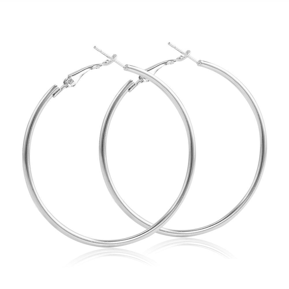 New Elegant Luxury Trendy Punk Big Size Hoop Earrings In Gold And Silver Color For Women