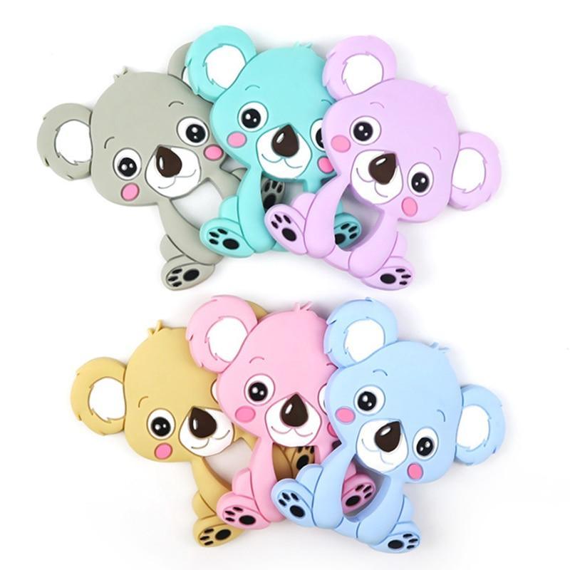 1pc Unique Baby Koala Silicone Teether Teething Chew Toy   Nursing Tool Pendant Food Grade Silicone