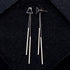 New Korean Geometric Triangle Modern Long Tassel Bar Drop Luxury Earrings For Women Elegant Minimalism Personality Ear Line Dangle