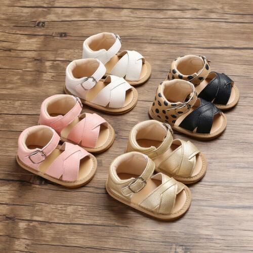 Stylish Summer Baby Kid Boy Girl Sandals Prewalker Newborn Leather Soft Sole Comfortable Crib Shoes