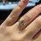 Luxury Female Fashion Elegant Cubic Zirconia Ring New Rose Gold Color Champagne Crystal Amazing Engagement Wedding Ring for Women Jewelry