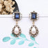 Style Blue Color Modern Fashion Elegant Geometric Dangle Earrings For Women New Luxury Cute Pendants women Jewelry