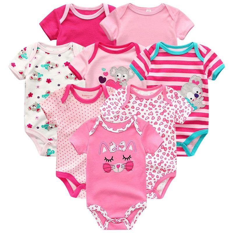 8PCS Set Modern Baby Rompers Cotton Overalls Newborn Clothes Jumpsuit Sumemr Baby set for Boys and Girls Kids