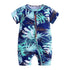 Summer Newborn Fashion Boy and Girls Printed Flower Short-sleeved Romper /  jumpsuit For Kids