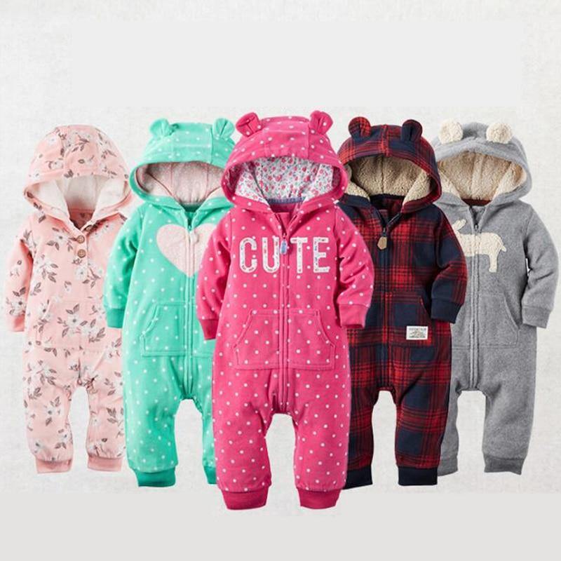 Modern Infant Baby Rompers Coral Fleece Animal Overall Baby Halloween Xmas Costume Clothes Baby jumpsuit Romper For Kids