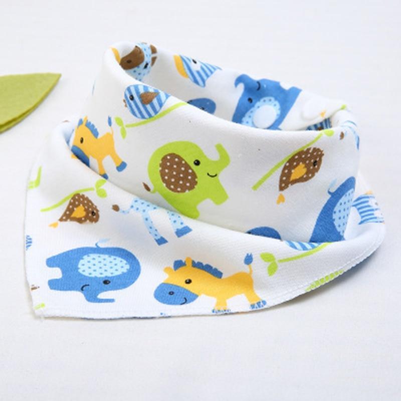 Cute Breathable Bibs Baby Feeding Cartoon Printing Super Absorbent Triangle Scarf Bib Cotton For Newborn Infant Girls And Boys