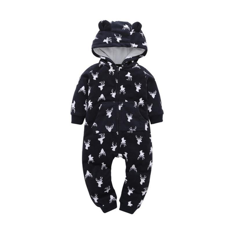 Modern Infant Baby Rompers Coral Fleece Animal Overall Baby Halloween Xmas Costume Clothes Baby jumpsuit Romper For Kids