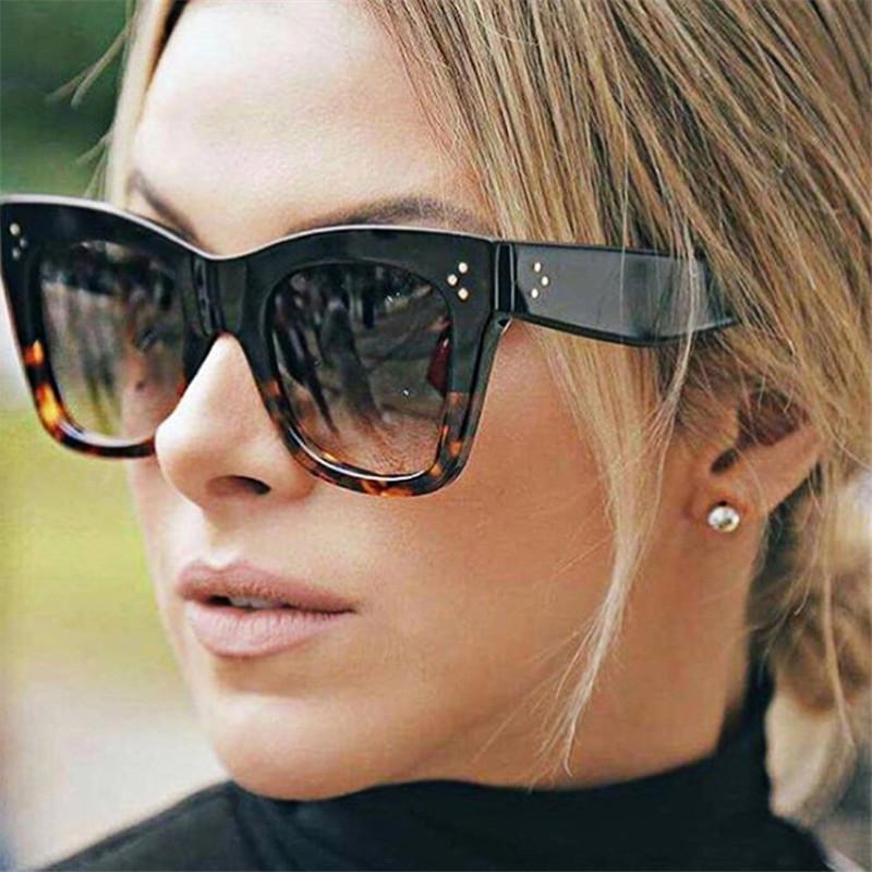 Classic Retro Luxury  Cat Eye Vintage Oversized Big frame Gradient Sunglasses For Women And Ladies With UV400  protection