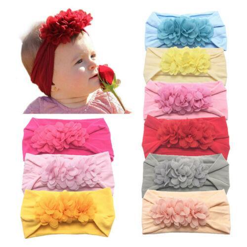 Bog Bow Infant Headband Newborn Toddler Baby Girl Boy Headwear Solid Bowknot Soft Turban Knot Hairband For Girls