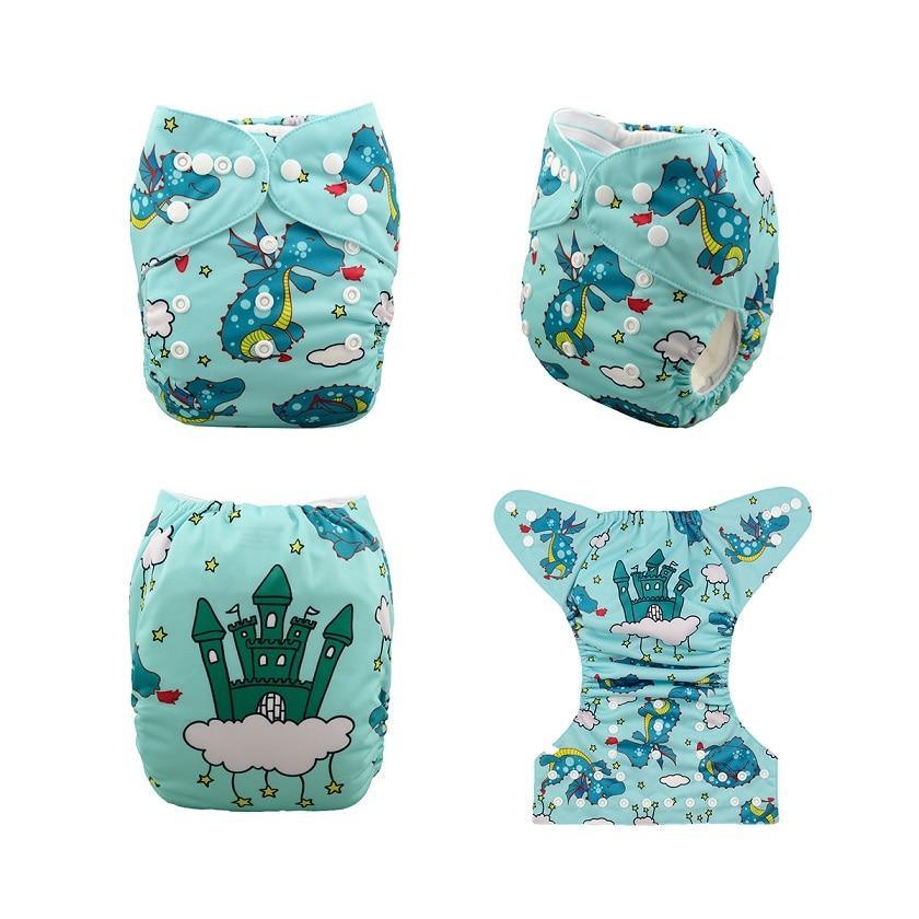 ModernLuxury Printed Baby Cloth Diaper Reusable Cloth Nappy Snap Adjustable Pocket Diaper Nappies For Baby Kids