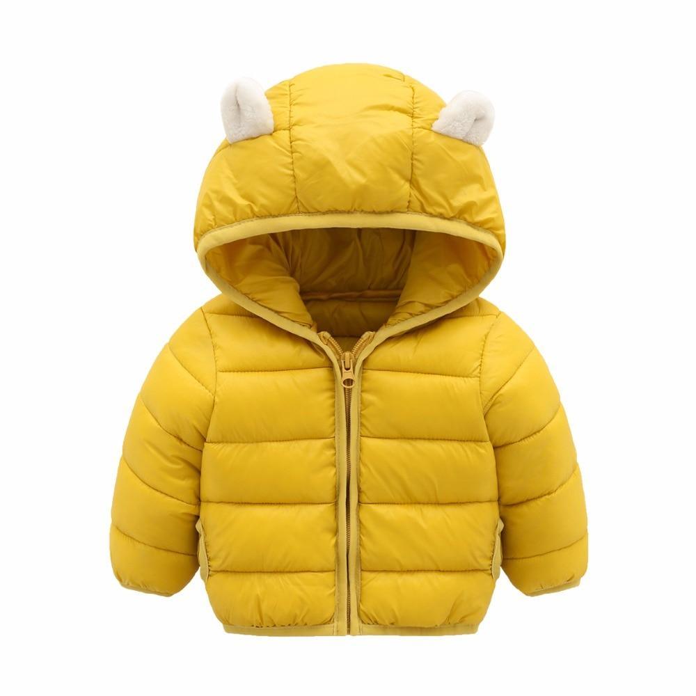 Modern Winter Padded Jacket For Baby Boys Girls  Kids Warm Outerwear Coat For Baby Jacket Newborn Clothes With Bear Ears Design