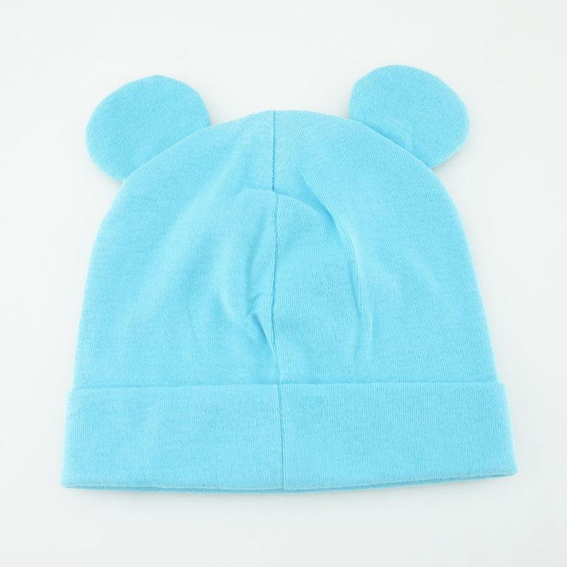 Trend New Baby Hats For Girls Cap Cute Ear Newborn Boys Girls Knitted Print Caps Beanies For  Baby