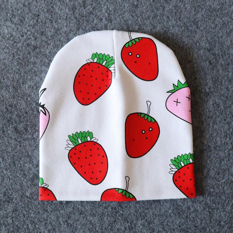 New Cotton Baby Cartoon Print Newborn Hat Elastic Toddler Infant Cap For Girls and Boys Kids