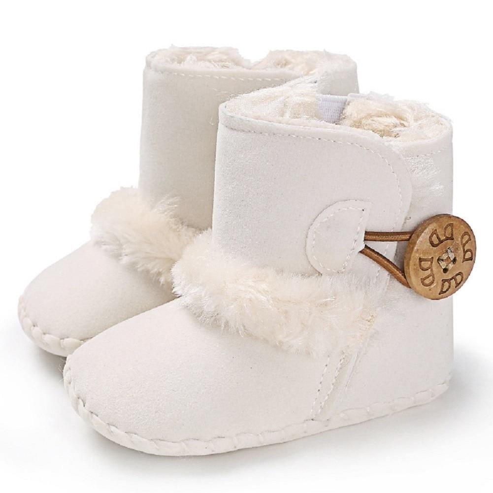 Fashion Comfortable Newborn Kid Baby Girl Boy Cute Snow Shoes Winter Warm Soft Boots Solid Cotton