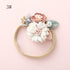 Modern Fashion Floral Headband Newborn Baby Elastic Hairbands Pearl Fresh Style Bow Knot For Girls