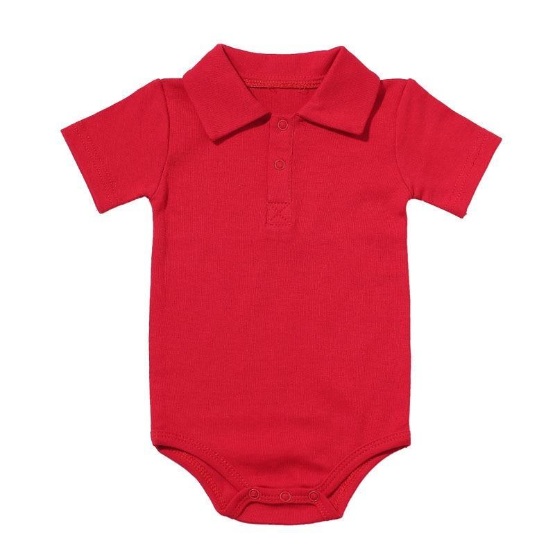 Summer Baby Boy/Girl Turn-down Collar Rompers Infant Newborn Cotton Clothes Jumpsuit