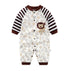 Modern Printed Jumpsuits Gentleman Autumn Long Sleeves Rompers Cotton Baby Clothes for Boys and Girls Outfits Style