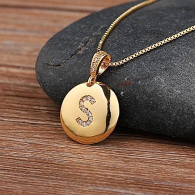 Women Girls Initial Gold Letter A - Z  Necklace Luxury Jewelry Perfect Gift Cool Style For Girls