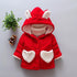 Baby Girls Winter Coats Newborn Baby Thick Velvet Outerwear For  Toddler Hoodies For Girls With Heart Print Design For Girls And Babies