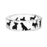 Transparent Resin Ring Rabbit Dog Bat Cat Castle Music Note Pattern Inside For Women and Men.