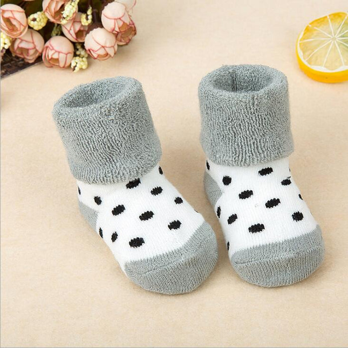 1 Pair Newborn Cotton Striped Warm Slippers Socks For Baby Girls And Boys Very Comfortable And Soft Material