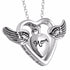 Personalized 925 Stainless Steel Heart Lives in Heaven Locket Heart Cremation Memorial ashes Urn Fashion Necklace Jewelry