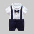 Modern Luxury New Born Baby Summer Gentleman Rompers for Baby Boys Cotton Jumpsuit 0-12M