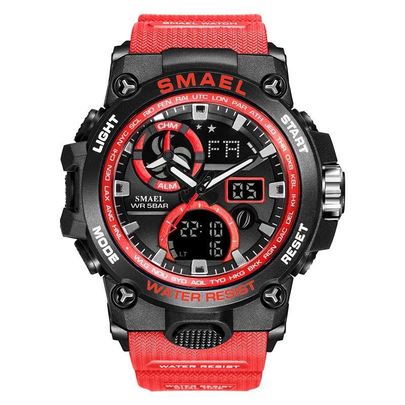 Sport Watch For Men WIth  Dual Time Waterproof 50M Miliatry Watches Chronograph Alarm Army Wristwatch