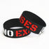 Silicone Wristband Black Motivation No Excuses Modern Wide Sports Activities Rubber Bracelets & Bangles For Man and Women