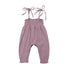 Baby Summer Clothes Sleeveless Strap Pants Solid Overalls Cotton Outfits Jumpsuits/ Romper for Girls