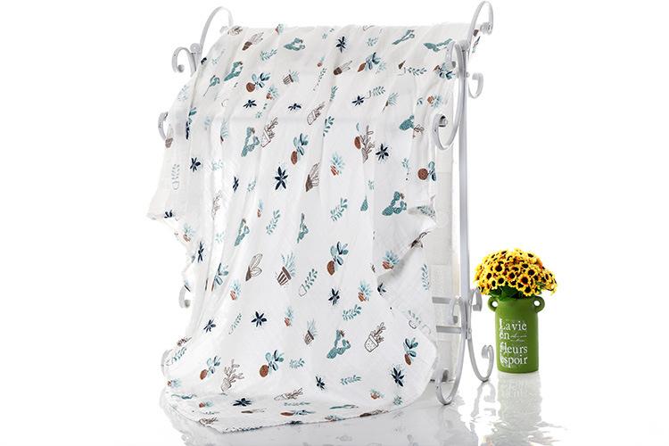 Muslin 100% Cotton Baby Swaddles Soft Newborn Blankets Bath Gauze Infant Wrap Sleep sack Stroller .