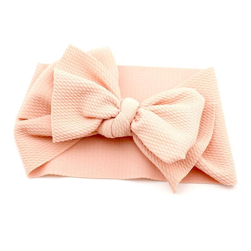 Adjustable Big Bow Headwrap  Top Knot Headbands Over Sized Bow Hair Turban for Newborn Girl