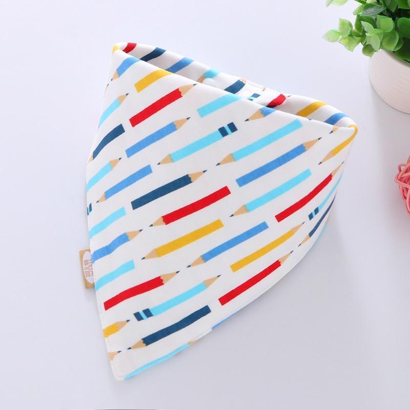 Cotton Cartoon Bandana Feeding Saliva Towel Waterproof Bibs For Baby Burp Accessory Adjustable Button Durable Baby Towels