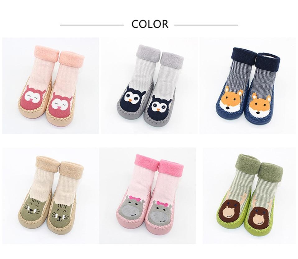 Baby Warm Stretchy  Booties Sock With Rubber Soles For Newborn Baby Girl And Boy Socks Slipper