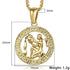 Luxury Gold Men and  Women Zodiac Medalon Necklace Symbol Cool Jewelry Gift