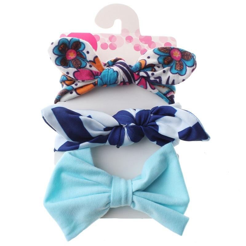 Summer Cute Floral Bows Baby Girl Headbands Elastic Bowknot Newborn Hair Band Turban Set Hair Accessories Bow Set For Kids