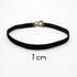 Black Velvet Choker Necklace 90's plain Ribbon Gothic Round Rope Chain Statement Jewelry Retro Necklace  for Women